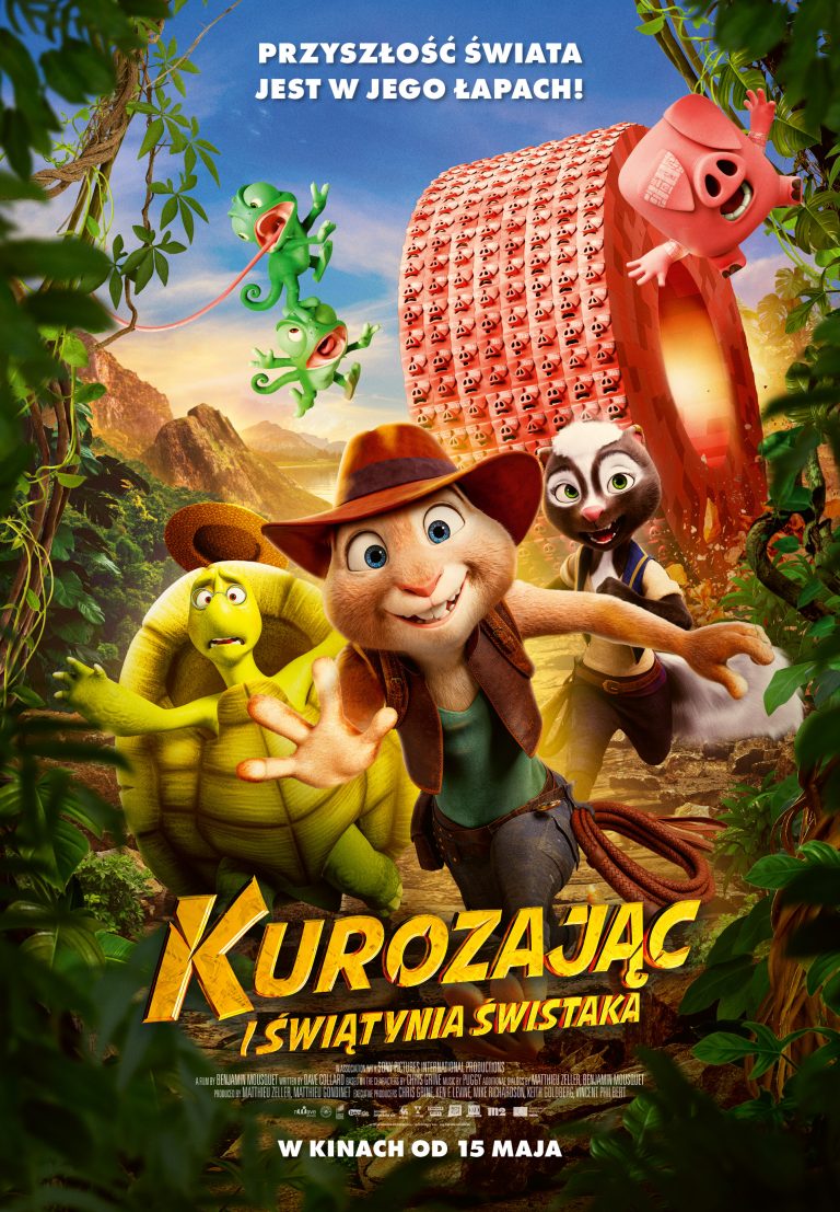 plakat filmu kurozając o świtynia świstaka - na plakacie tytuł i animowane postaci