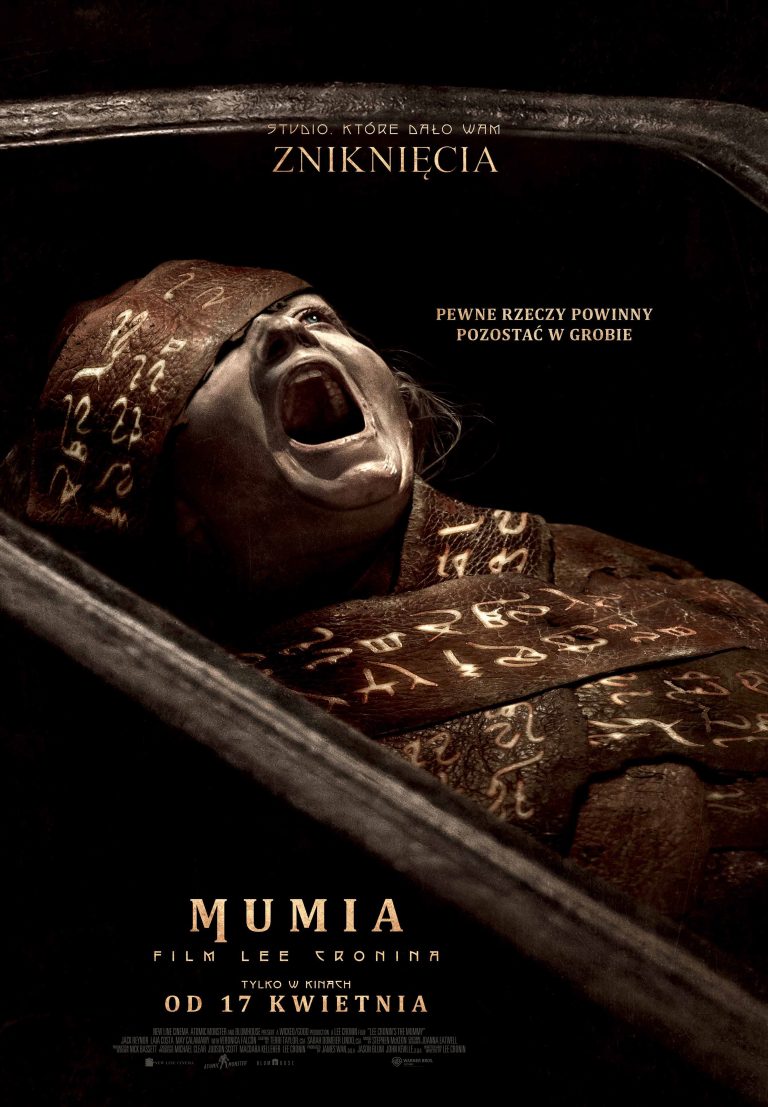 plakat filmu mumia, na czarnytm tle - mumia